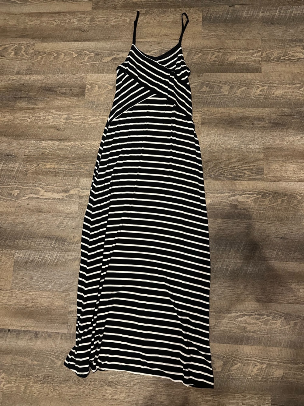 Black and White Striped Women's Dress
